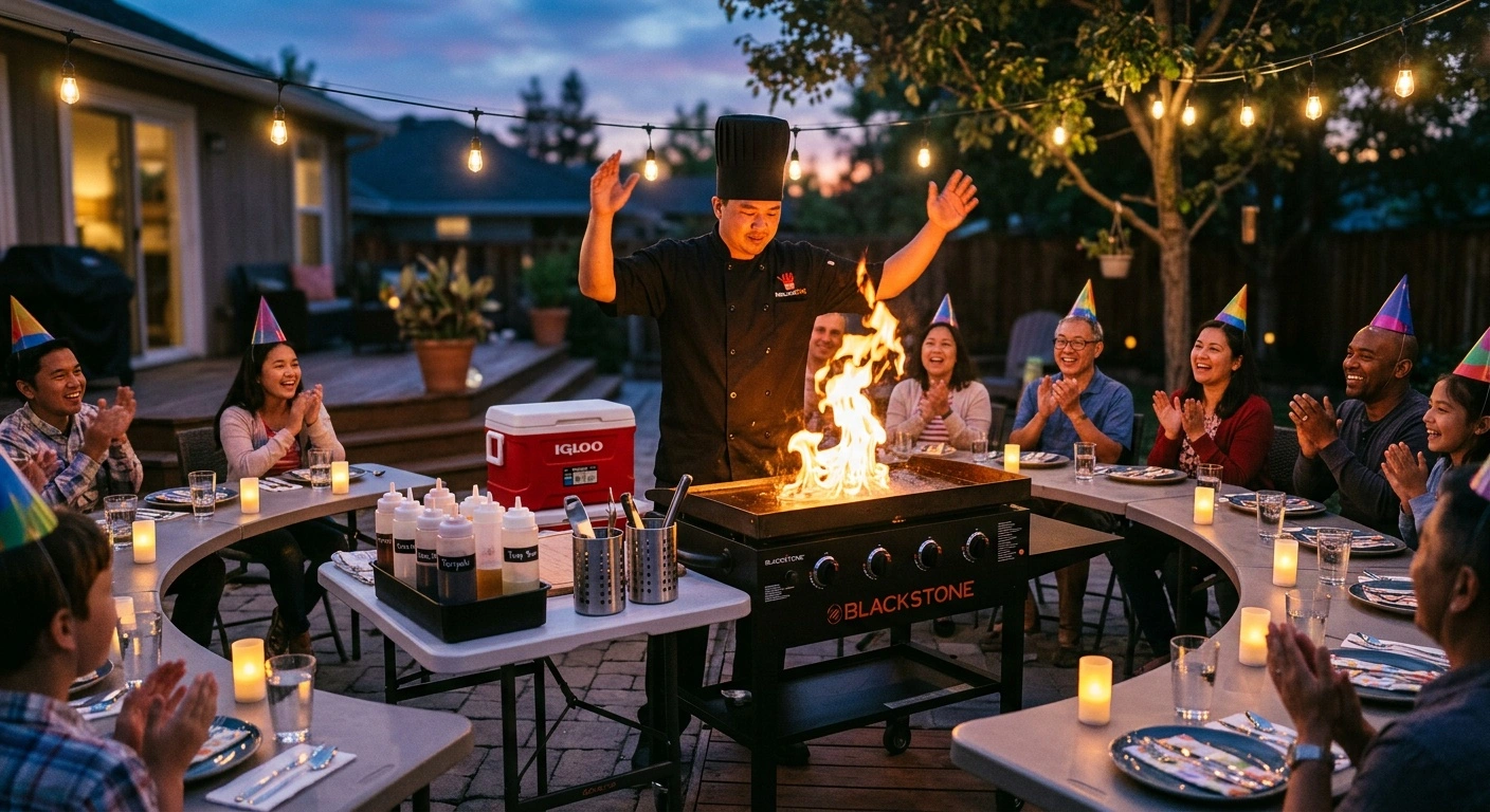 surprise hibachi birthday party