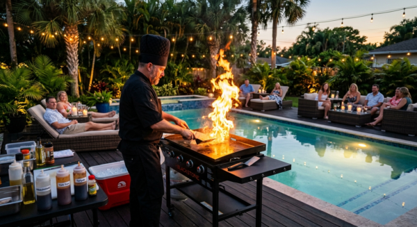 hibachi pool party